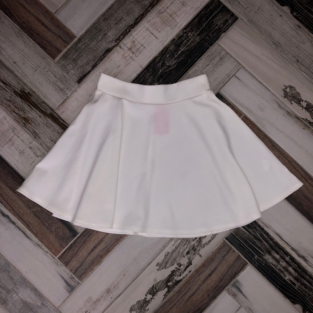 White skater skirt